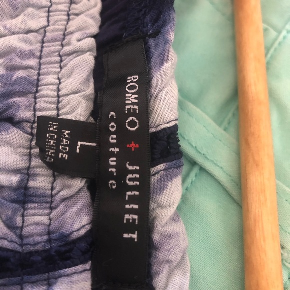 Tie-dyed, eyelet, blue, lines tunic or minidress L - Picture 4 of 5